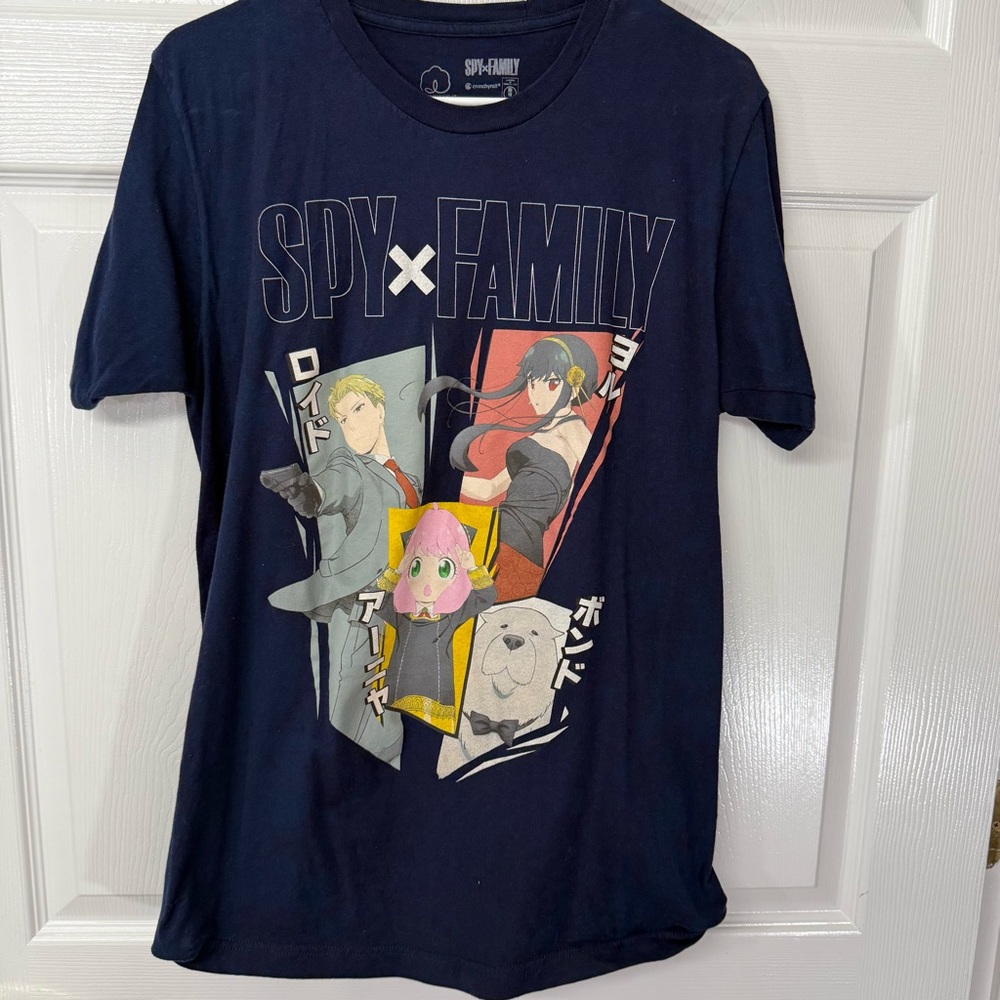 Spy x Family Anime Graphic T-Shirt Navy Men’s Size M Crunchyroll Tee